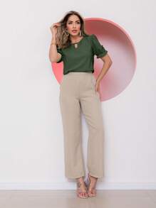 Women Blouses - xanh quân đội - Xem 4