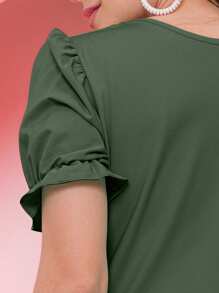 Women Blouses - xanh quân đội - Xem 3