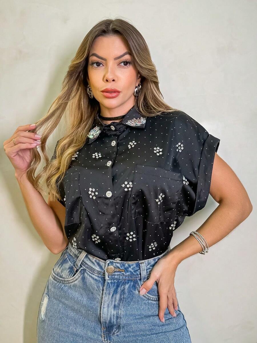 Women Blouses - màu đen - Xem 1