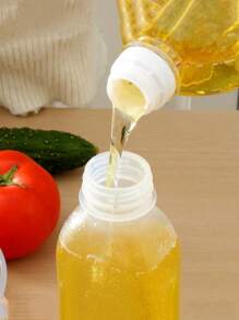 1 st 300 ml/500 ml/1 000 ml plastflaska genomskinlig olja, hushållskök Utomhusgrill för olivolja squeezer dispenser kryddbehållare - Genomskinlig - Visa 7