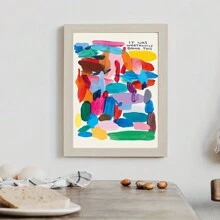 Motivational Canvas Wall Art - Frameless Colorful Oil Painting "It Is Worth Doing" Poster Print - Living Room Bedroom Home Decor Painting - Multicolor - View 2