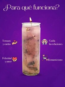 Veladora Día de San Valentin de Gel Amarre Ven A Mí – Amor y Dominio - Rojo - Ver 2