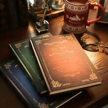 1本硬殼筆記本,a5經典復古筆記本,240頁,適用於學校,辦公室,家庭,8.5''x5.7'' - 筆記本 - 查看 1