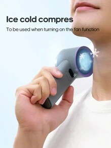 kinscoter 1 Peça Ventilador Manual Elétrico Portátil Recarregável de 3600mAh, Cooler de Ar para Camping e Viagens, Até 100 Velocidades de Vento, Ajustável, Ventilador Pessoal Portátil e Resfriamento