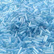 300 颗 2x6 毫米多色混合长管种子珠闪亮玻璃珠适用于制作手链首饰 DIY 针线活手工配件 - 彩色 - 查看 23