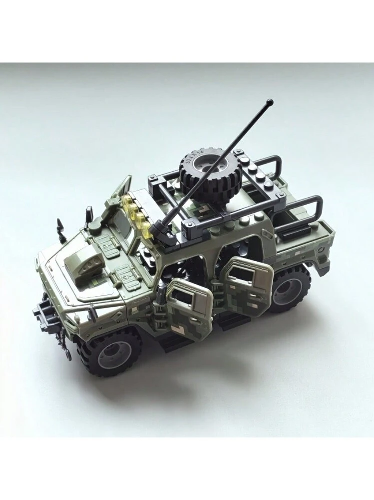 Juego de bloques de construcción de tanques del ejército de