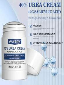 AURANY Crema De 42% De Urea Baja Alergénica En Palo - Crema De Urea 40% Para Pies + Ácido Salicílico Del 2% De Hidratación Y Nutrición Profunda, Adecuado Para El Cuidado De Manos, Pies Y Talones, Suavizando La Piel Seca Y Áspera, Adecuado Para Todo Tipo De Piel - Blanco - Ver 3