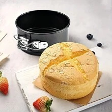 3 Pieces Of Spring-Lock Cake Pans (5 Inches/7 Inches/9 Inches), Detachable Bottom Baking Cake Molds, Loose-Bottom Baking Pan, Non-Stick Cheesecake Pan, Leak-Proof Round Cake Baking Pan, Oven Accessories, Baking Tools, Kitchen Accessories - Black - View 5