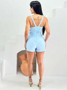 Women Jumpsuits - Blue - View 2