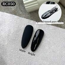 XEIJAYI 2支装 15毫升 白色和黑色凝胶指甲油 UV/LED可卸凝胶指甲油 美甲DIY沙龙居家节日礼物 女士指甲 - 彩色 - 查看 2