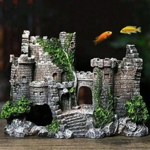 1入復古城堡水族箱裝飾 - 彩色 - 查看 1