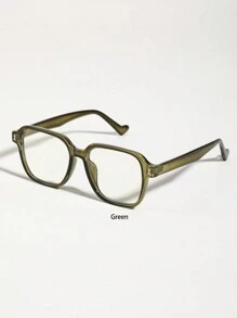 1 件装女士方形塑料镜框透明眼镜适合阅读和驾驶服装配饰透明眼镜配件女士眼镜配件 - 無色 - 查看 5