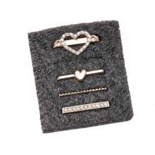 4pcs/Set Rhinestone Love Watch Strap Decorative Ring Suitable For Mothers Daily To Wear Mother's Day Gifts As A Gift For Students Returning To School