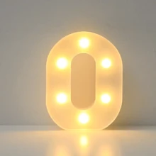 1入組21cm/8.26英寸字母LED燈光數字燈裝飾，電池夜燈，適用於家居婚禮生日聖誕派對裝飾，字母數字燈家居裝飾 - 黃色 - 查看 34