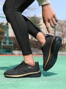 Giày thể thao nhẹ VanWeir dành cho nữ, giày chạy bộ buộc dây, phù hợp cho hoạt động trong nhà/ngoài trời, thể thao và đi bộ hàng ngày - vàng đen - Xem 6