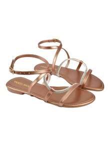 Women Flat Sandals - 銅色 - 查看 5