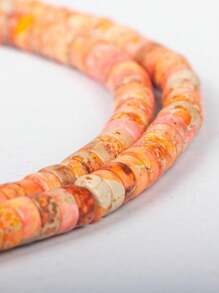 (55-60)Pcs/3*6mm Multi-Color Imperial Stone Pipe Bead Cylindrical Partition Loose Bead, Diy Bead String Jewelry Accessories, Necklace, Earrings, Bracelet Production