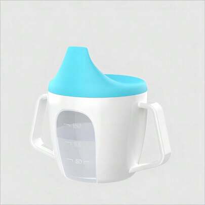 1pc Baby Anti-Choking Duckbill Cup, Polya Cup With Handle & Scale, Healthy And Learning Drinking Cup