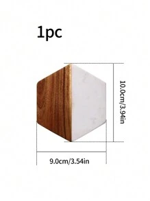 1 件定制雕刻大理石木杯垫、家居桌面装饰、个性化生日礼物、私人定制节日结婚礼物水瓶 - 黑色 - 查看 5