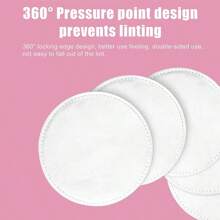 一次性圓形化妝棉，卸妝棉，面部潔面器，旅行便攜套裝，6*6cm，三層加厚 - 白色 - 查看 4