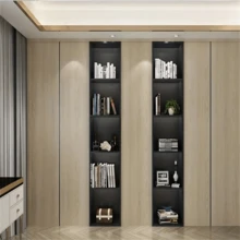 1捲米色木紋設計現代簡約自粘可拆卸壁紙,適用於家居廚房防潑油防水壁紙 - 米色 - 查看 2