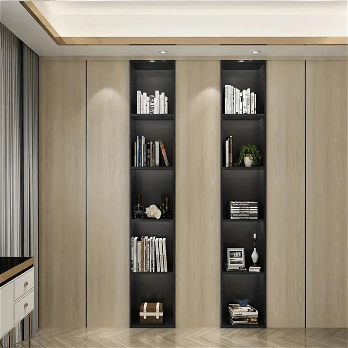 1捲米色木紋設計現代簡約自粘可拆卸壁紙,適用於家居廚房防潑油防水壁紙