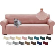 YSTYLE Stretch Sofa Cover 1/2/3/4 Seater, Sofa Cover Non-Slip With Armrest, Elastic Couch Cover Jacquard, Universal Sofa Cover Modern, Sofa Cover Dog Cat For Living Room - Pink - View 11