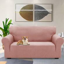 YSTYLE Stretch Sofa Cover 1/2/3/4 Seater, Sofa Cover Non-Slip With Armrest, Elastic Couch Cover Jacquard, Universal Sofa Cover Modern, Sofa Cover Dog Cat For Living Room - Pink - View 2