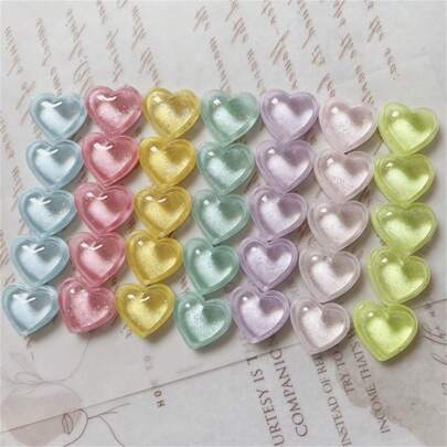 7 件/14 件/21 件套装透明闪光心形厨房装饰冰箱贴，INS 风格最佳礼物