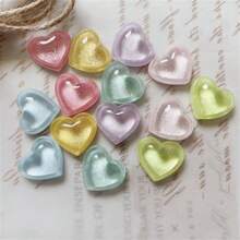 Set de 7 piezas/14 piezas/21 piezas de imanes para nevera con forma de corazón transparente y brillos, mejor regalo estilo INS - Multicolor - Ver 8