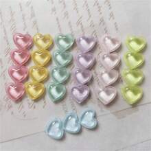 Set de 7 piezas/14 piezas/21 piezas de imanes para nevera con forma de corazón transparente y brillos, mejor regalo estilo INS - Multicolor - Ver 3
