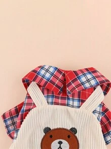 灯芯绒熊小型犬和中型犬服装，春夏季四腿宠物狗和猫幼犬服装 - 藍色 - 查看 10