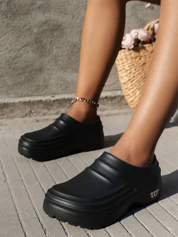 حذاء عمل عادي للنساء بلون ثابت ،نعل داخلي مقاوم للماء و غير قابل للانزلاق ،ناعم ومريح