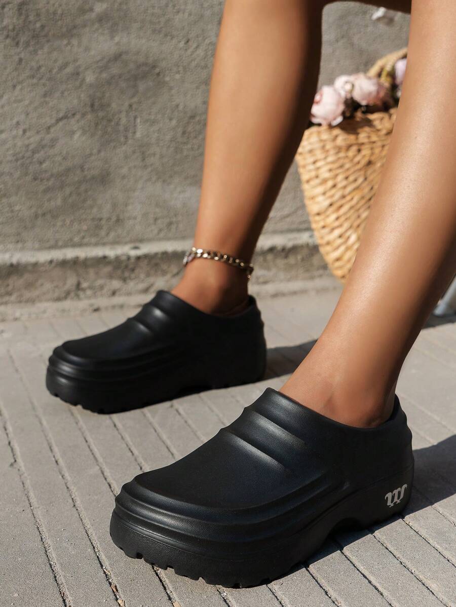 1雙女款防水、防滑、柔軟舒適鞋墊,純色休閒工作鞋