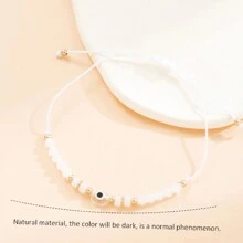 4 cái/bộ Phong cách Bohemian Của phụ nữ Có thể điều chỉnh Dệt Vòng tay Với Tự nhiên Hạt đá , Không giới tính Thiết kế , Lý tưởng Như Đồ trang sức Món quà Đối với Cổ tay Hoặc Mắt cá chân - Nhiều màu - Xem 15