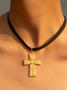 1件18k鍍金時尚吊墜項鍊,適合女士日常佩戴 - 彩色 - 查看 6