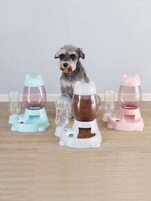 1 cái Máy cho thú cưng ăn và uống tự động, Máy cho thức ăn và nước uống chống tràn 2 trong 1 dành cho thú cưng - Nhiều màu - Xem 11