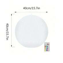 1pc/2pcs Solar Floating Pool Lights - Remote-Controlled Solar Color-Changing 15-Inch Balls Float Or Hang In The Pool Garden Backyard Pond Party Decorations - Inflatable And Waterproof,Pool Toys Suitable For Pool Games,Pool Party,Adult Party Games Suitable For Halloween/Christmas/Thanksgiving