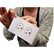 5pcs Fake Socket Sticker Prank - Airport Wall Socket - 1 Pack - Funny Power Plug Plate Cover Decal - White - View 4