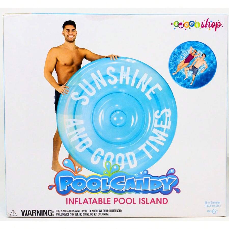 PoolCandy Inflatable Pool Island FloaT 60 Inch Diameter | SHEIN USA