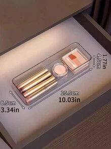 1pc/5pcs Set Simple And Beautiful Drawer Organizer With Built-In Dividers For Cosmetic Storage On Vanity, Transparent And Stackable, Fits Various Sized Masks, Eyebrow Pencils, Lipsticks, To Keep Desk Tidy And Organized,Room,Home,Bedroom,Bathroom,House,Pink Room,Living Room Decor,Travel Stuff,Gift Bag,Gifts For Mom,Dad,Men,Friends,Teacher,Birthday,Wedding,Desk,Shelves,Accessories,Gift Boxes,Funny Gift,Storage ,Jewellery Box,Pouch,Makeup Brush Holder,Brush Holder,Perfume Organiser,Pouch Bag,Gifts For Women,Christmas Gifts,Gift Ideas For Women