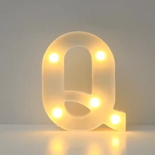 1入組21cm/8.26英寸字母LED燈光數字燈裝飾，電池夜燈，適用於家居婚禮生日聖誕派對裝飾，字母數字燈家居裝飾 - 黃色 - 查看 39