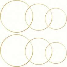 1/5/8/12pcs 12 Inch Metal Floral Hoop Garland Table Decoration For Wedding Centerpieces Wood Card Holders Metal Wreath Flower Garland Home Decor, Valentine Day, Gift - Gold - View 11