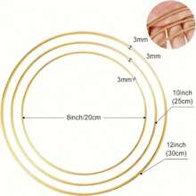 1/5/8/12pcs 12 Inch Metal Floral Hoop Garland Table Decoration For Wedding Centerpieces Wood Card Holders Metal Wreath Flower Garland Home Decor, Valentine Day, Gift - Gold - View 10