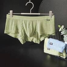 Men's Active Underwear Sexy Low Waist Briefs U Pouch Boxers Striped Shorts Underpants - 藍色 - 查看 5