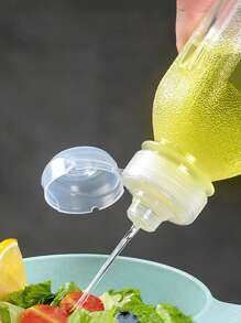 1 st 300 ml/500 ml/1 000 ml plastflaska genomskinlig olja, hushållskök Utomhusgrill för olivolja squeezer dispenser kryddbehållare - Genomskinlig - Visa 6