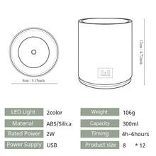 Humidificador Portátil Usb Ultrasónico Difusor De Aroma En Vaso Colorido Creador De Niebla Fresca Purificador De Aire Humidificador Con Luz Para Automóvil - Blanco - Ver 2