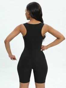 1 szt. Outdoor Sports Running Fitness Sweat Inducing Bodysuit Vest For Women, Waist Trainer Butt Lifter Yoga Gym Sauna Suit, 2024 Christmas New Arrival Sweat Inducing Bodysuit - Srebro - Zobacz 7
