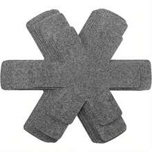 Protectores para ollas y sartenes de 3/6 piezas - Juego de 3 tamaños diferentes - Proteja y separe sus utensilios de cocina. - Gris - Ver 7