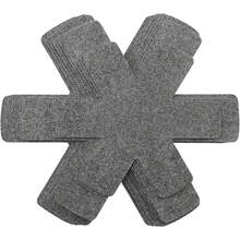 Protectores para ollas y sartenes de 3/6 piezas - Juego de 3 tamaños diferentes - Proteja y separe sus utensilios de cocina. - Gris - Ver 10